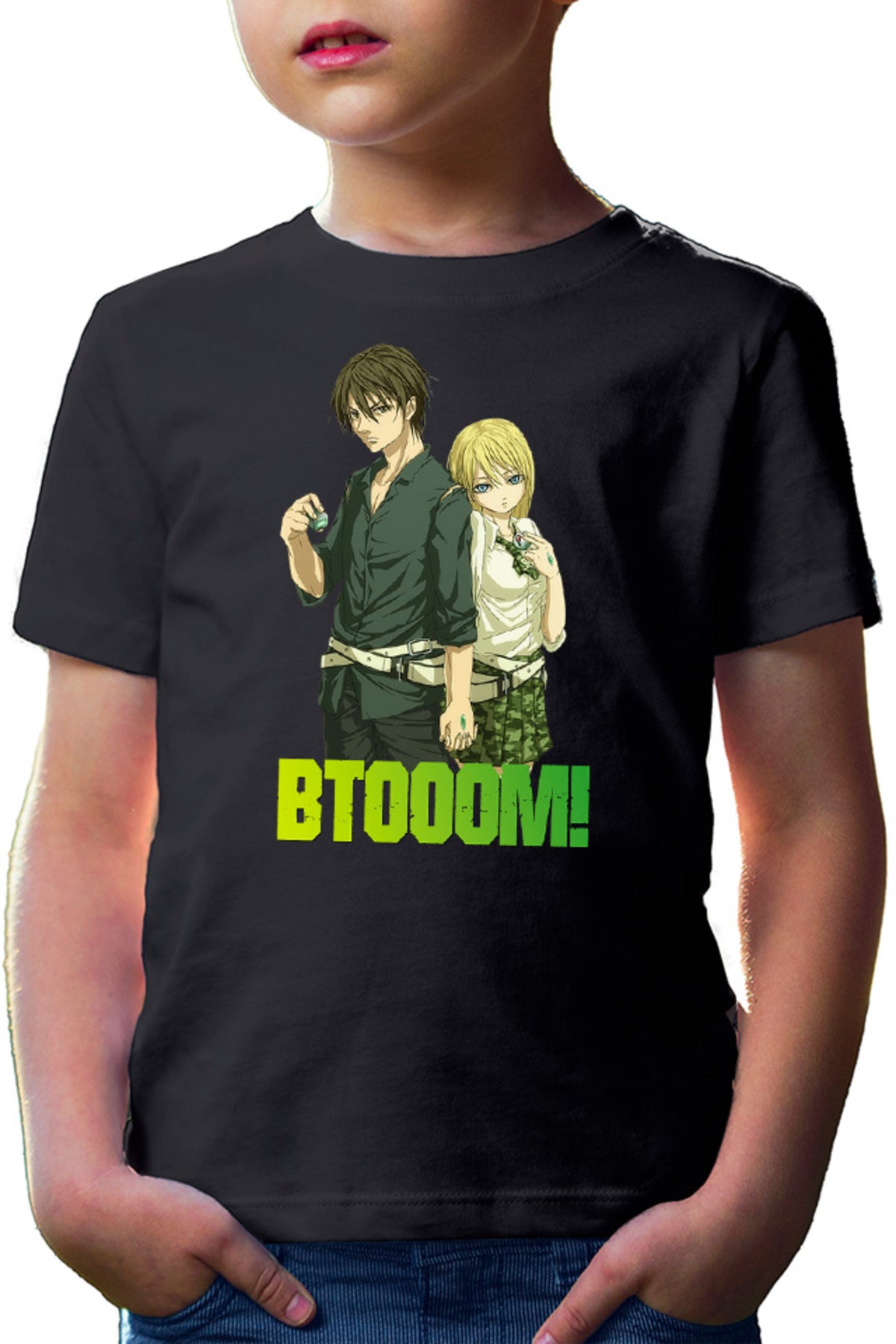 Tricou copii Btooom! Sakamoto Ryouta Himiko Lovers Game Crafting Bombs