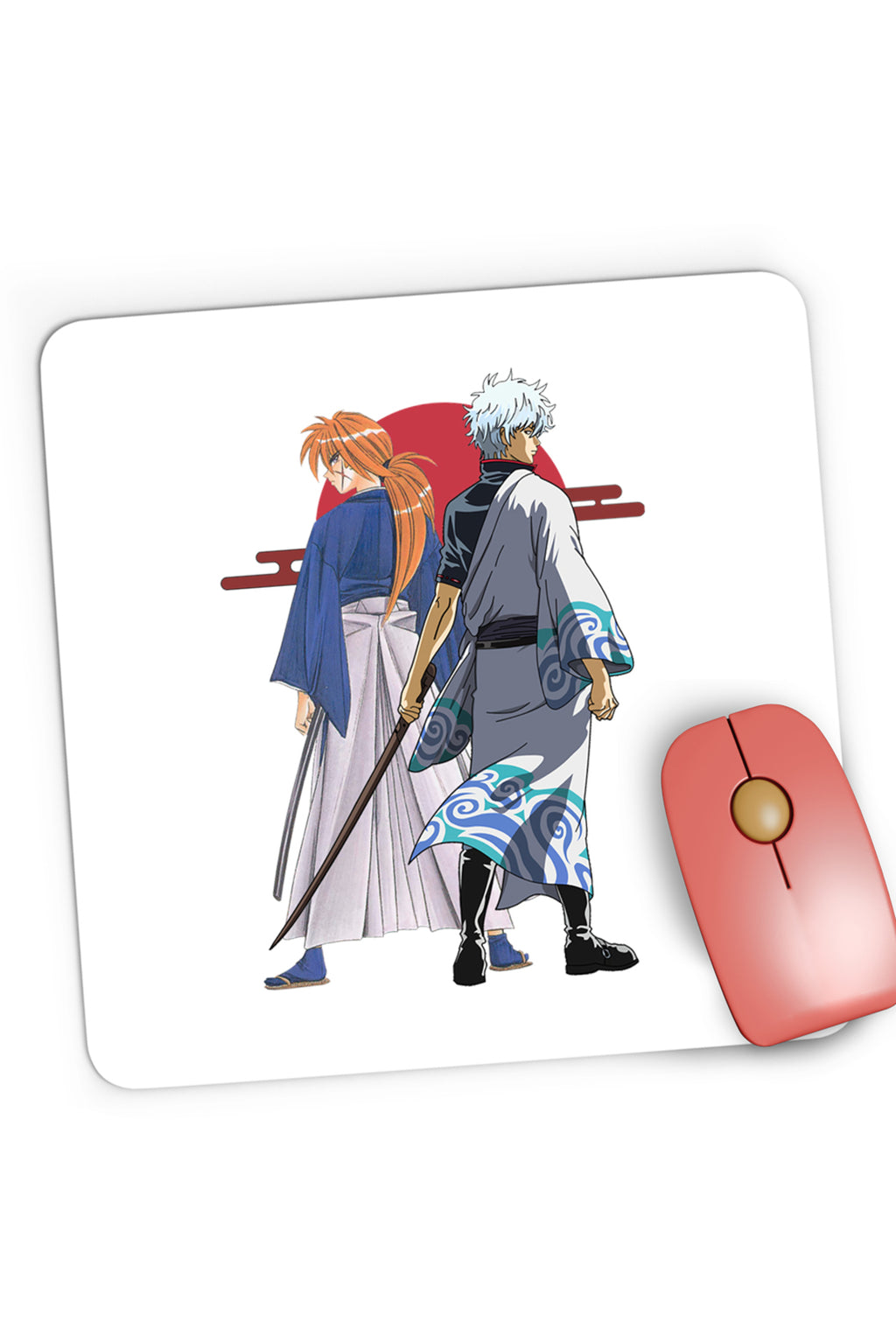 Mousepad Gaming Rurouni Kenshin Kenshin Gintoki Samurai Pose, 21x19 cm