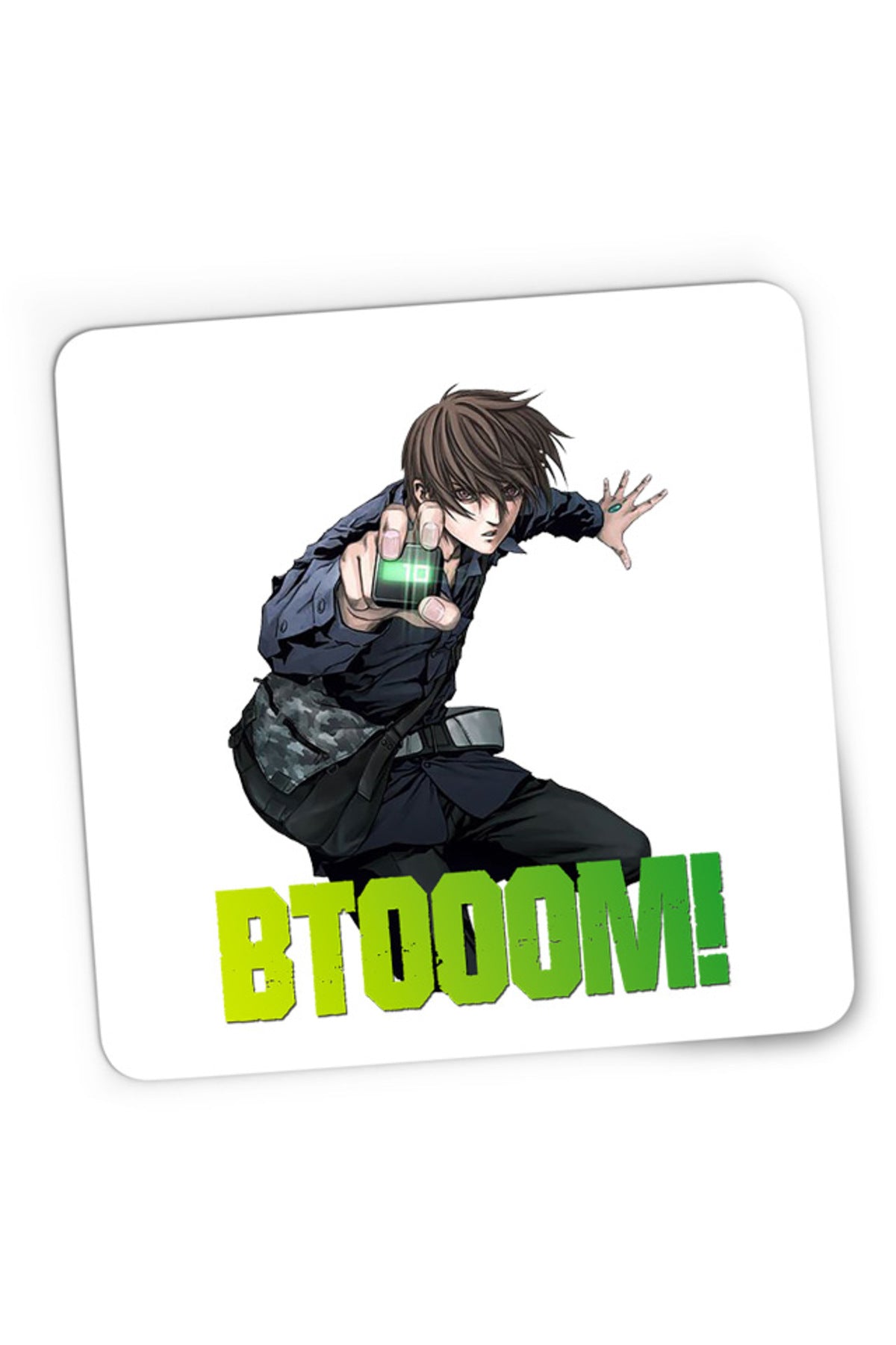 Mousepad Gaming Btooom! Sakamoto Ryouta Student Trick Anime Action Gore, 21x19 cm