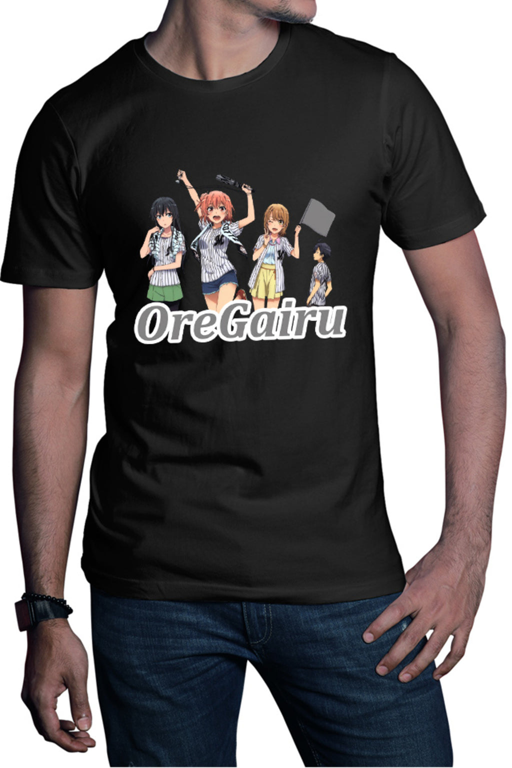 Tricou barbati OreGairu School Hamachi MusicTeam Mates