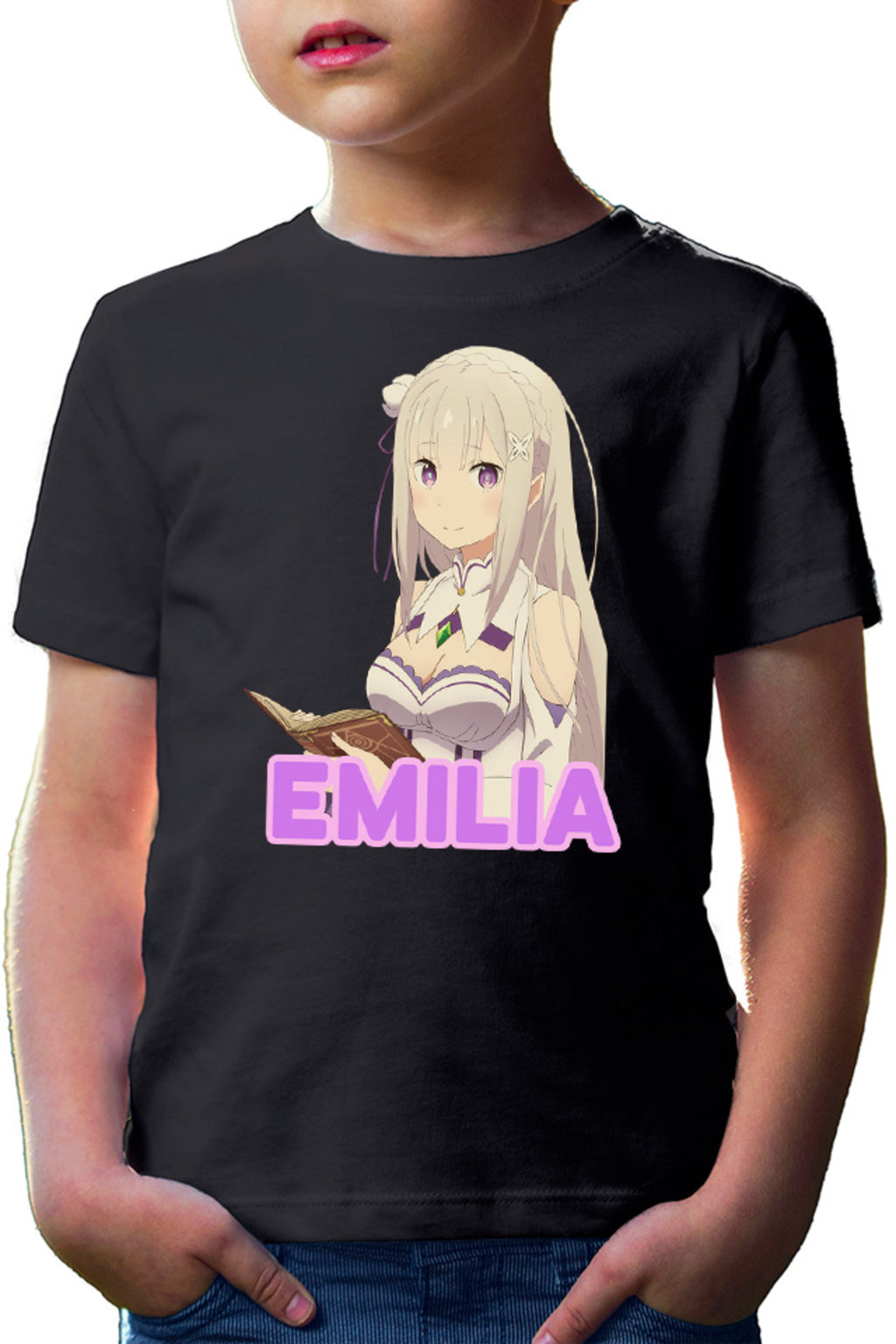 Tricou copii Re Zero Emilia Cat Magical Princess Kind Wizard Time