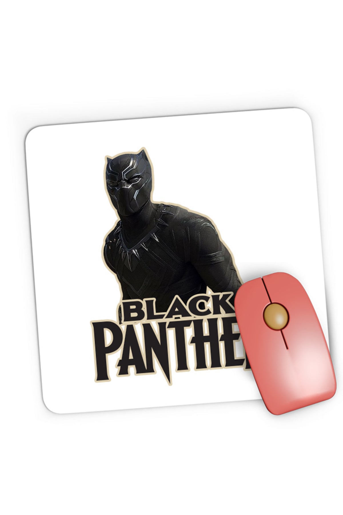 Mousepad Gaming Black Panther Logo Save World Hero Protect, 21x19 cm