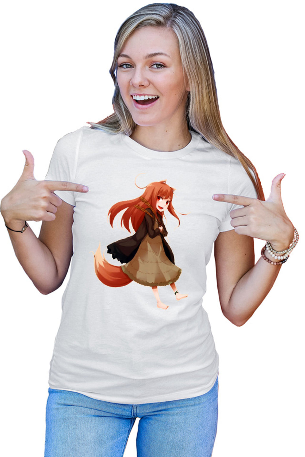 Tricou dama Spice And Wolf Holo Fantasy Anime Medieval