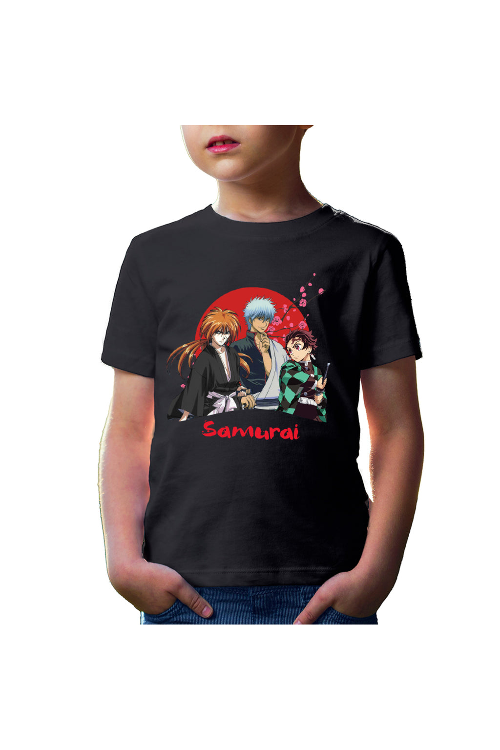 Tricou copii Rurouni Kenshin Samurai Trio Text Sepuku