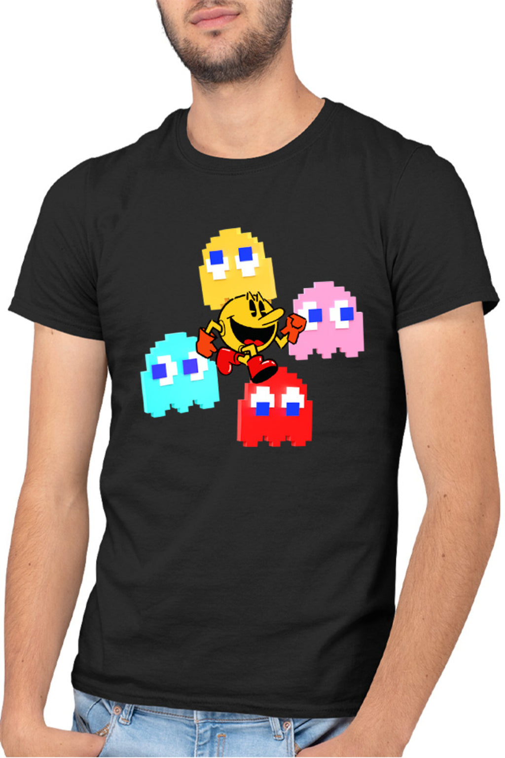 Tricou barbati Pac Man Ghosts Powerful Arcade Japanese