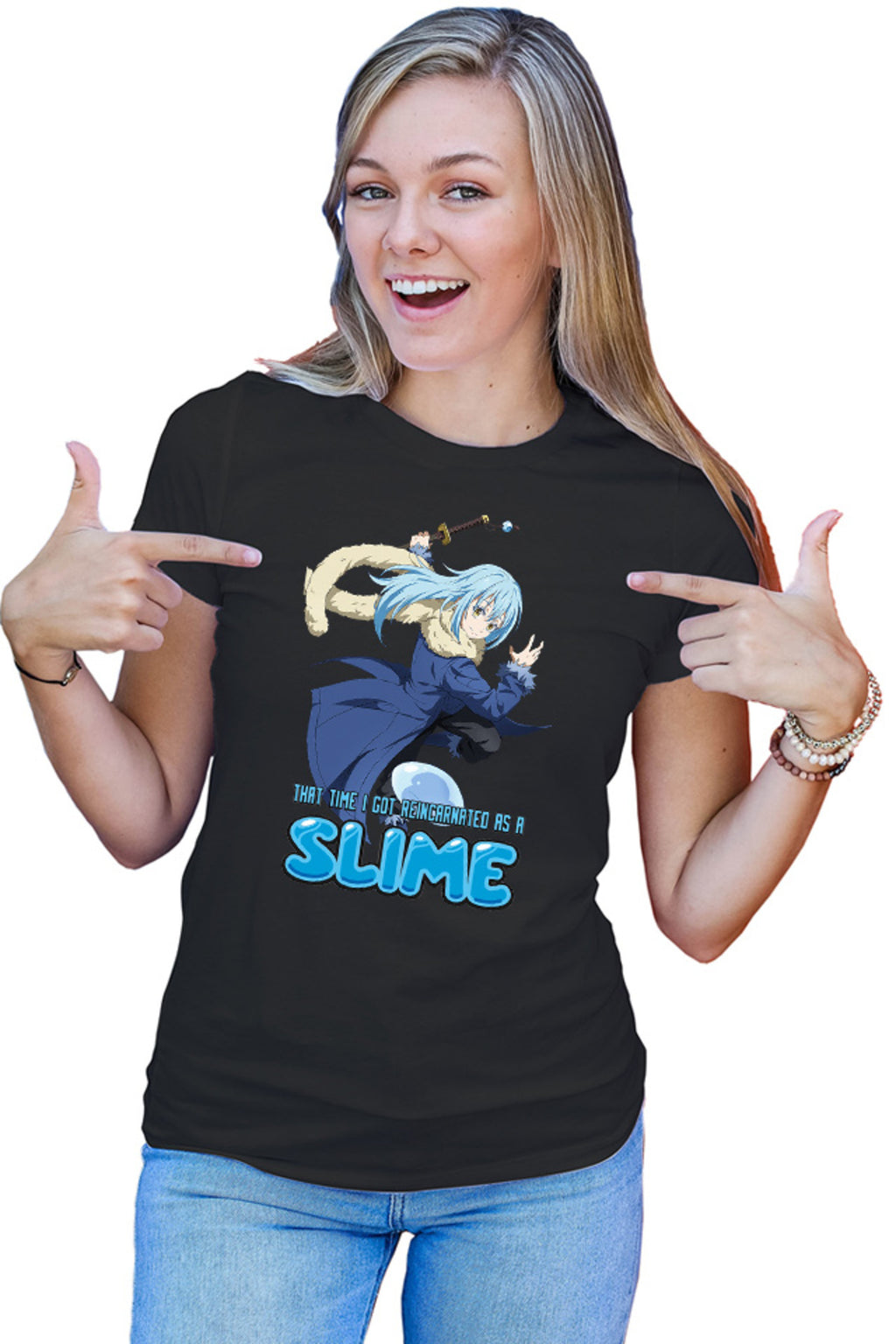 Tricou dama TenSura Slime Isekai Rinmuru OP Overpower Strong