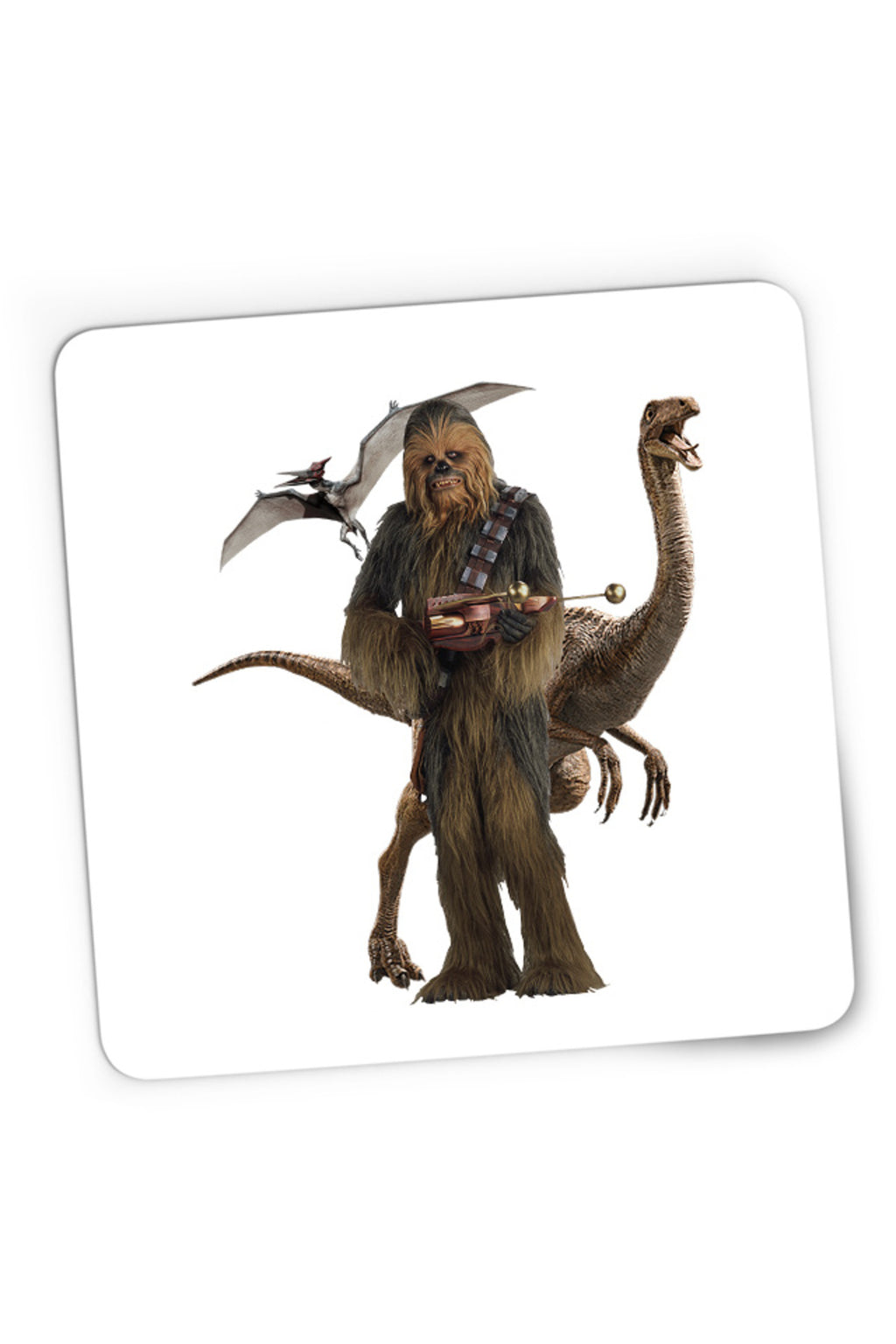 Mousepad Gaming Star Wars Chewbacca T-Rex Flying Dinossaur, 21x19 cm