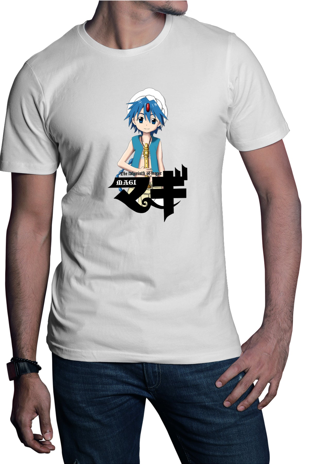 Tricou barbati Magi The Labyrinth of Magic Alladin Flute Logo
