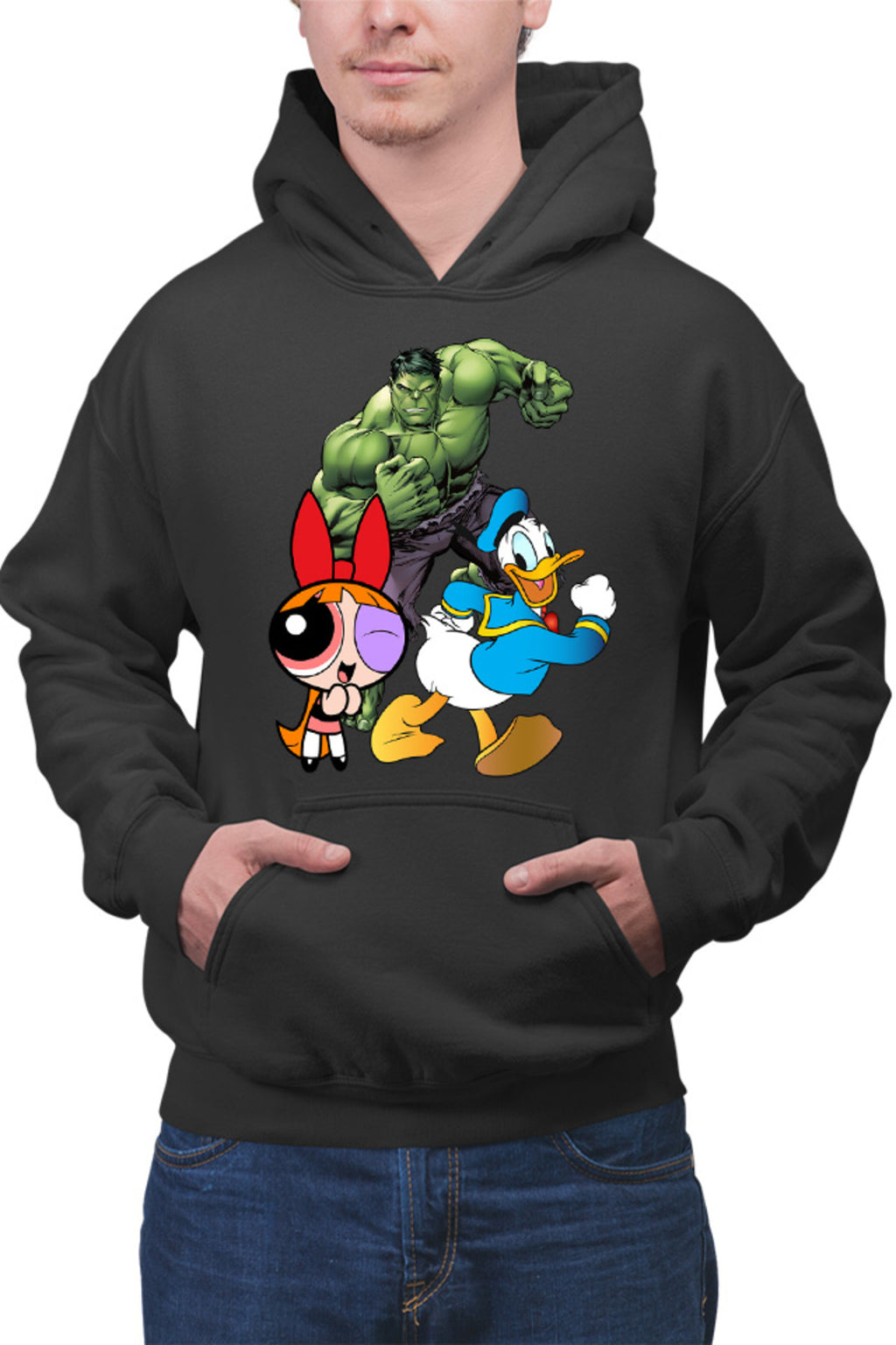 Hanorac barbati Hulk Marvel Donald Duck Powerpuff Girls