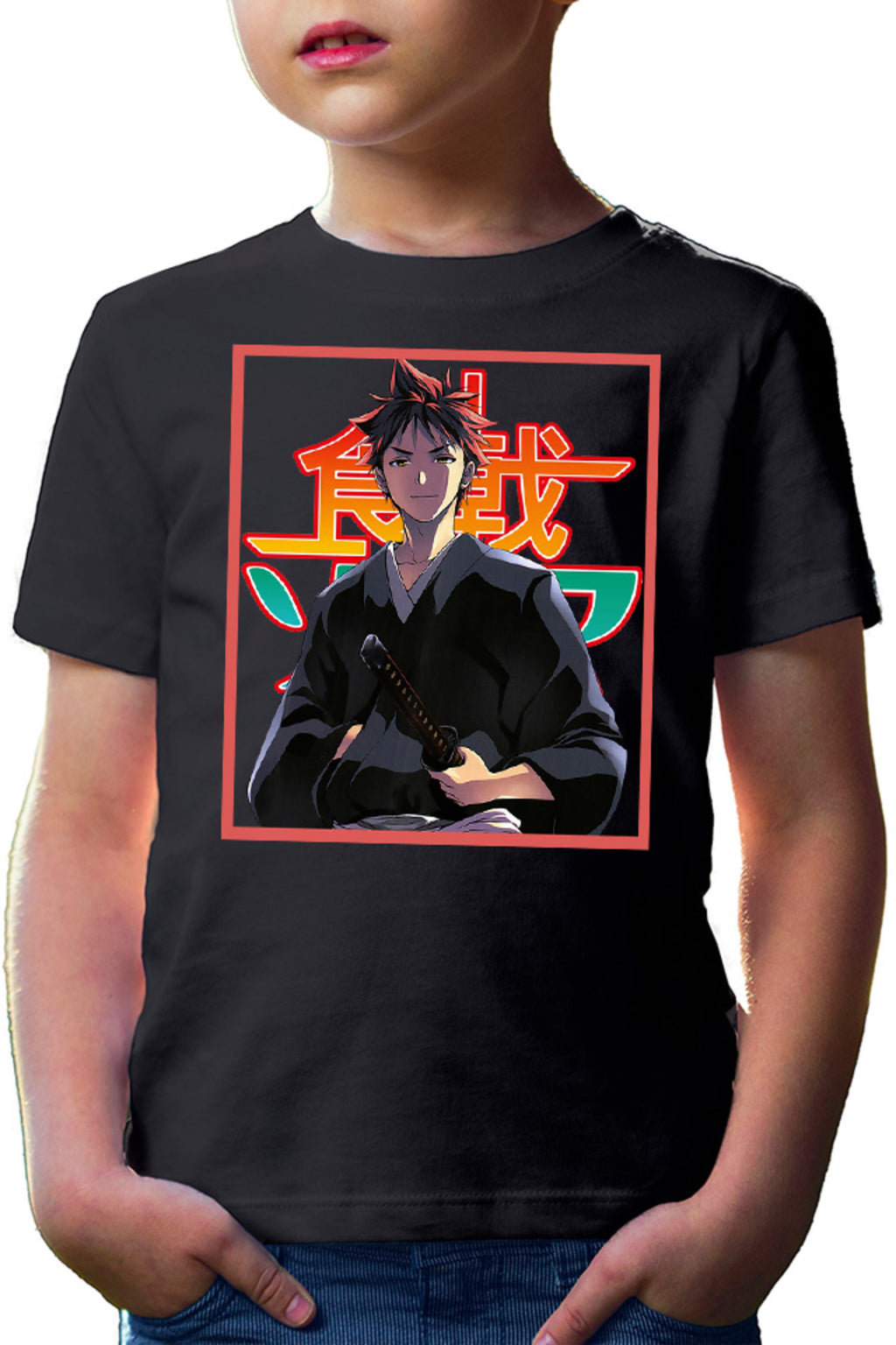 Tricou copii Food Wars Souma Samurai Katana Otaku