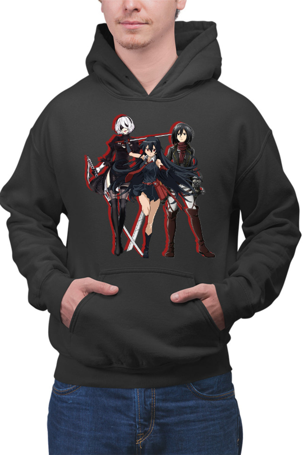 Hanorac barbati Akame ga Kill Nier Automata Mikasa Attack on Titan Sword Users