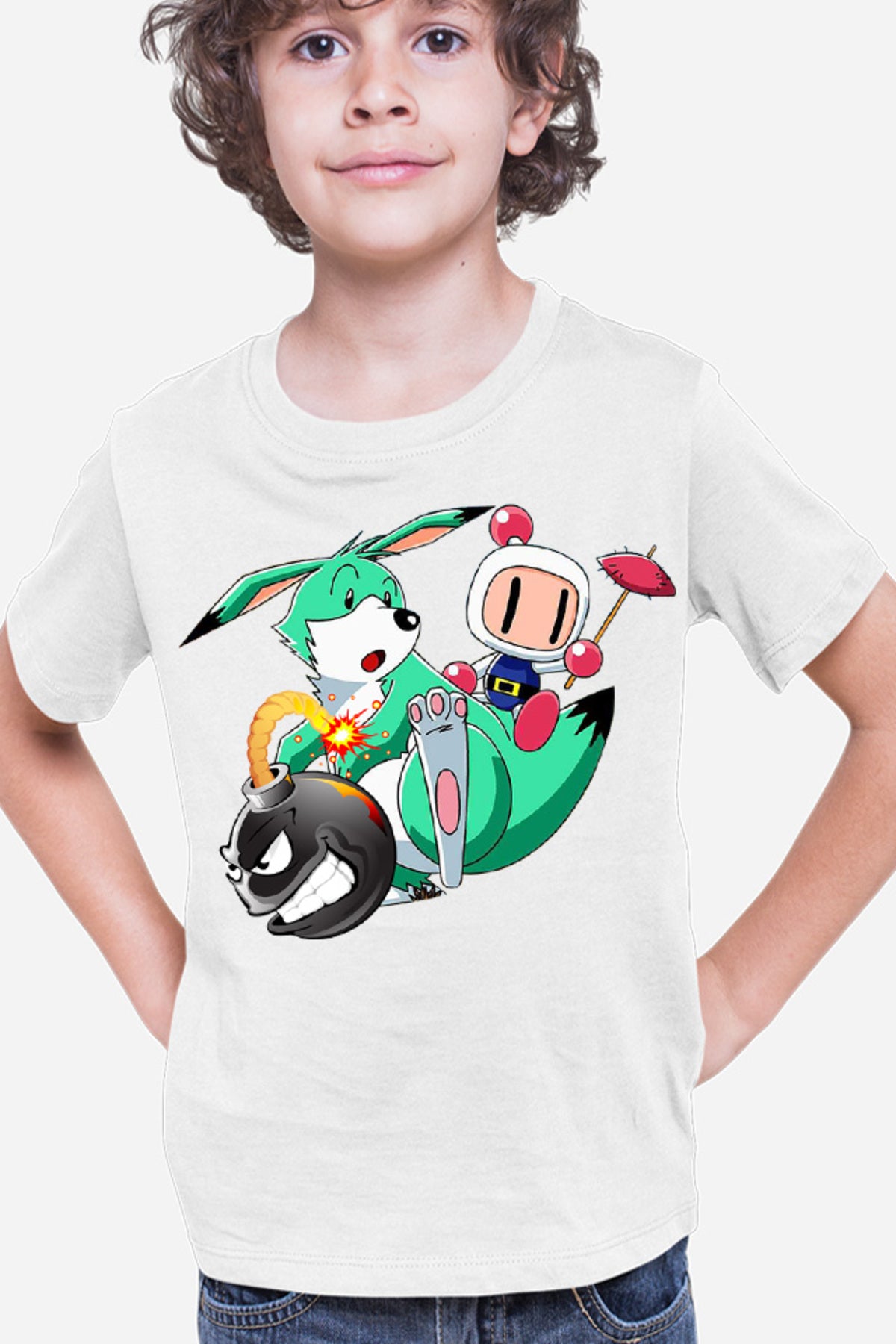 Tricou copii Bomberman Pokemon Children Game Vintage