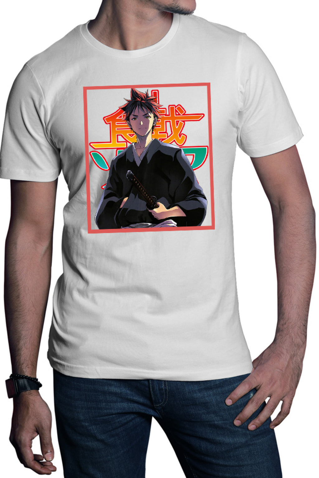 Tricou barbati Food Wars Souma Samurai Katana Otaku