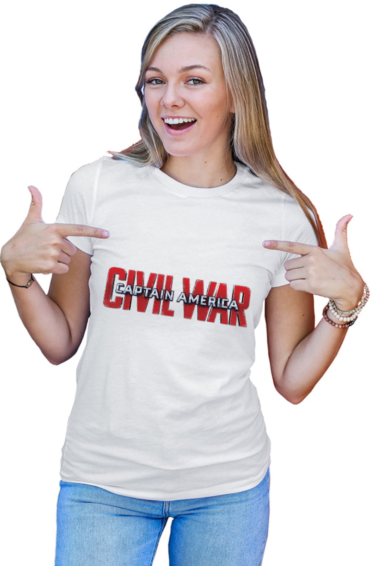 Tricou dama Captain America Logo Civil Avengers Nice Beautiful Bold