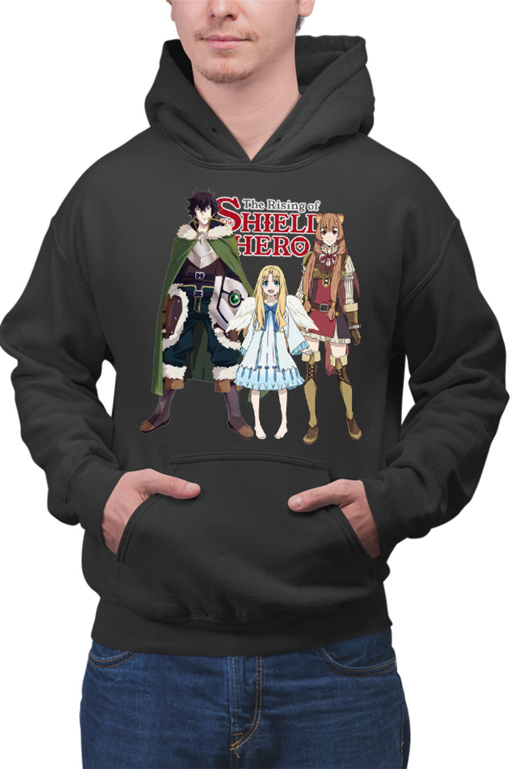 Hanorac barbati Rising of the Shield Hero Naofumi Filo Raphtalia Trio Bird Aneko