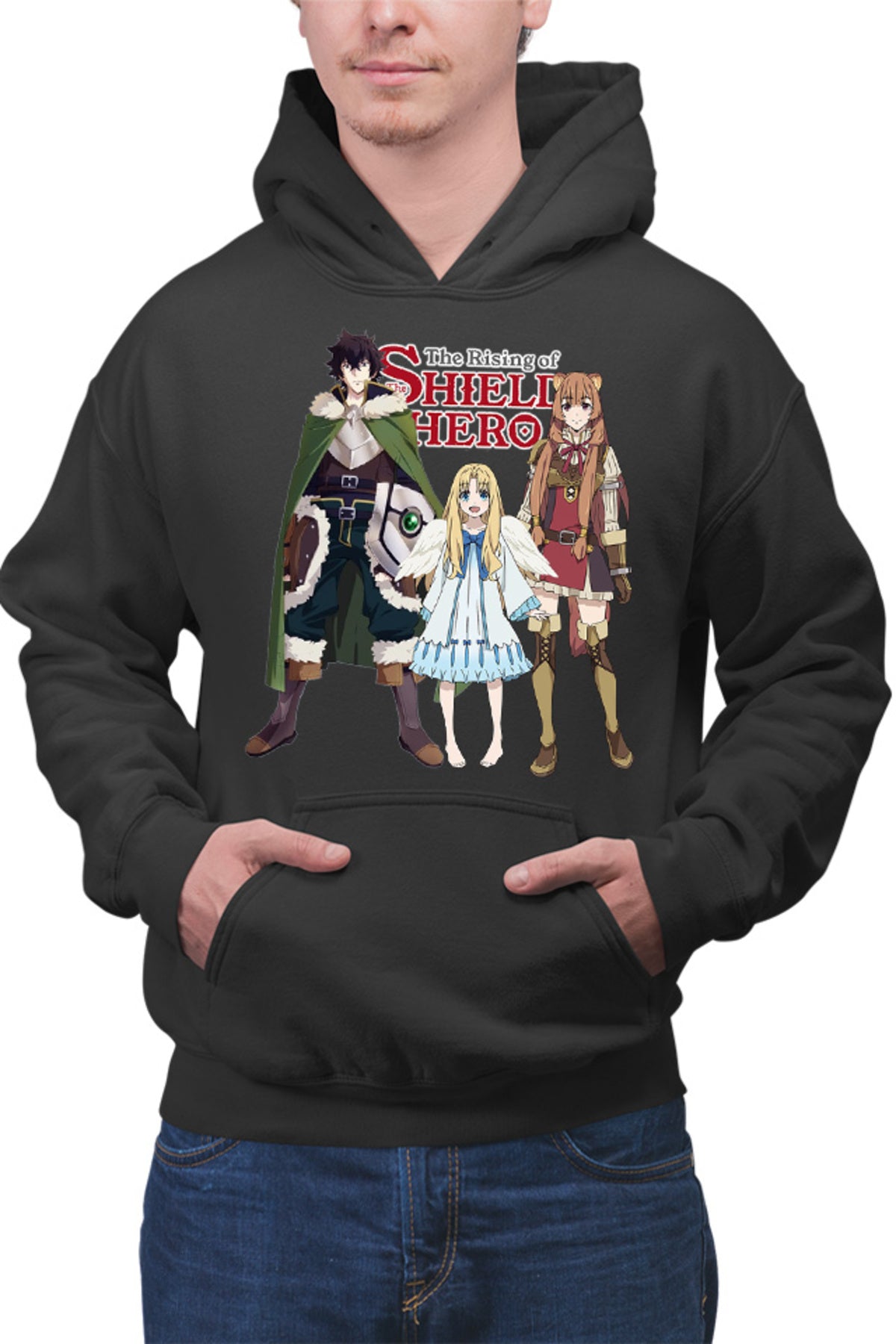 Hanorac barbati Rising of the Shield Hero Naofumi Filo Raphtalia Trio Bird Aneko