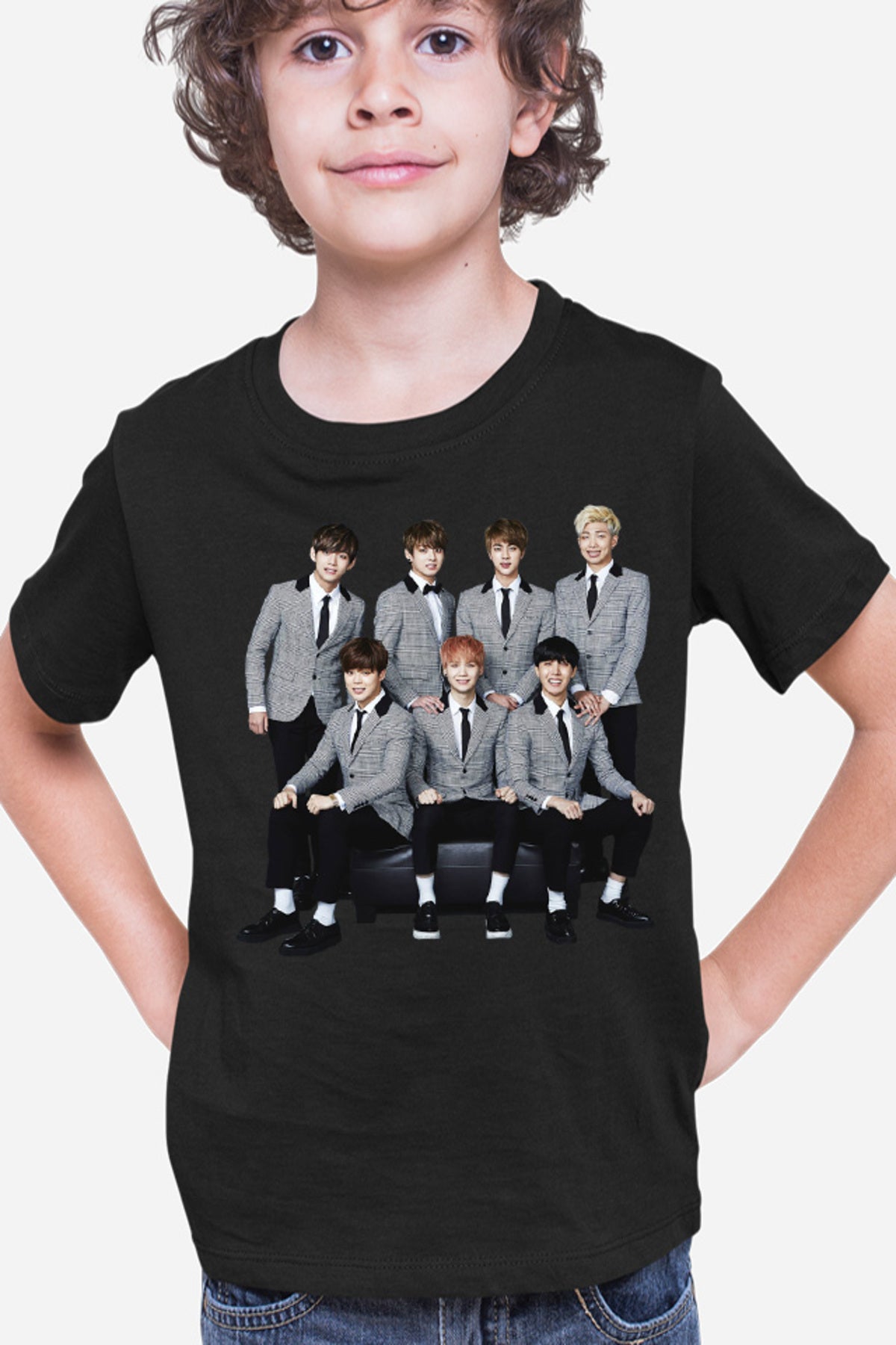 Tricou copii BTS K-Pop Music Band MTV Winning Award V Jin