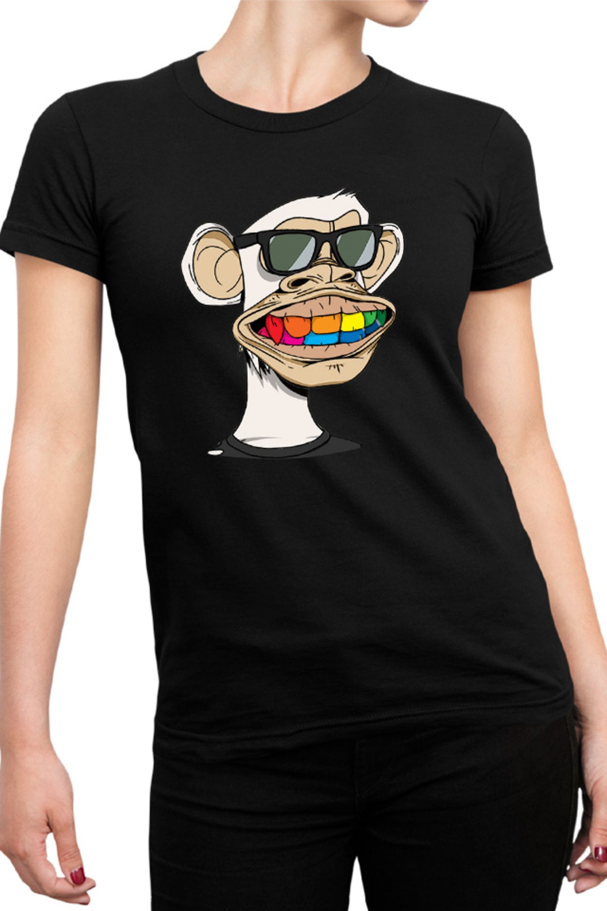 Tricou dama NFT Monkey Sell Online Art Colors Humanoid