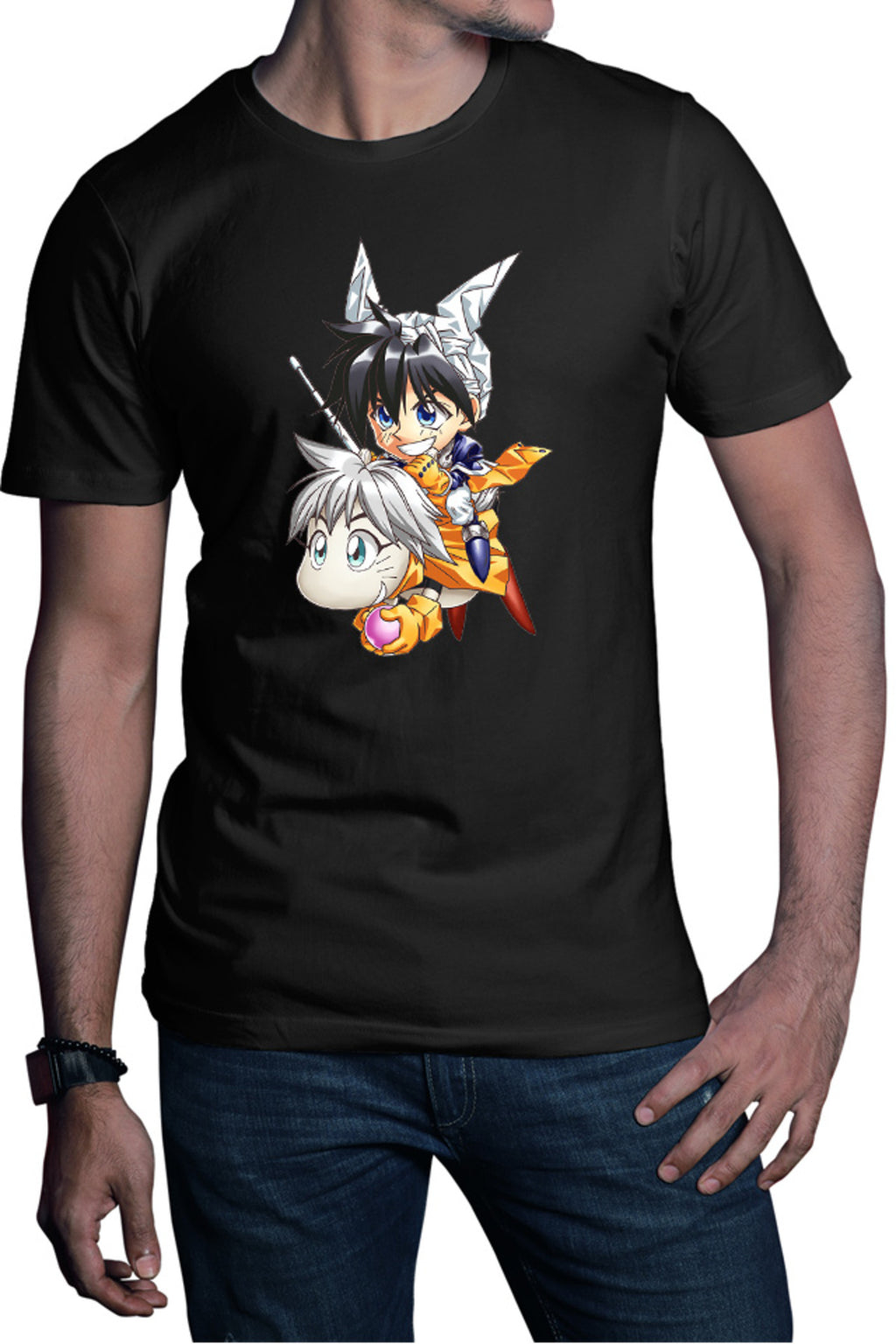 Tricou barbati Hoshin Engi Taikoubou Sibuxiang Chibi Fly Rod Otaku Naruto