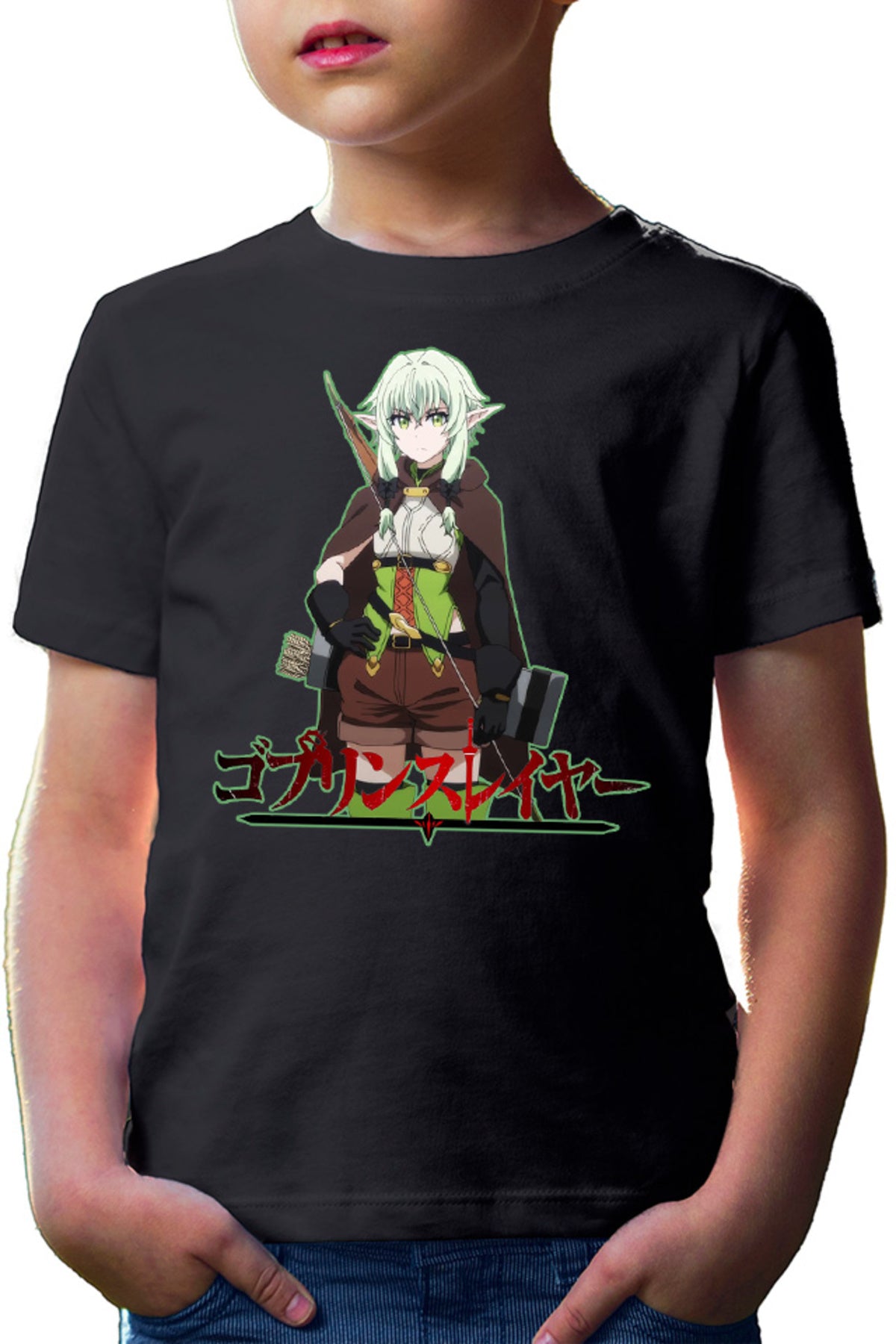 Tricou copii Goblin Slayer Magical Elf Bow Archer Otaku Demon