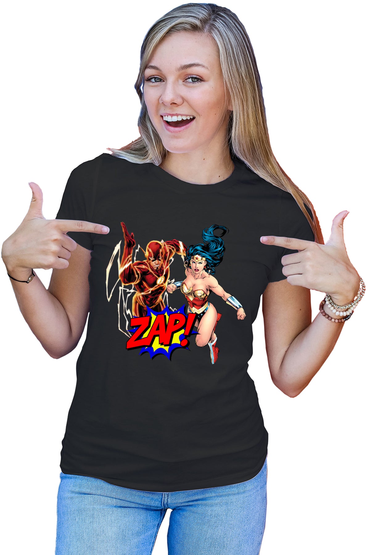 Tricou dama The Flash Wonder Woman Girl Power