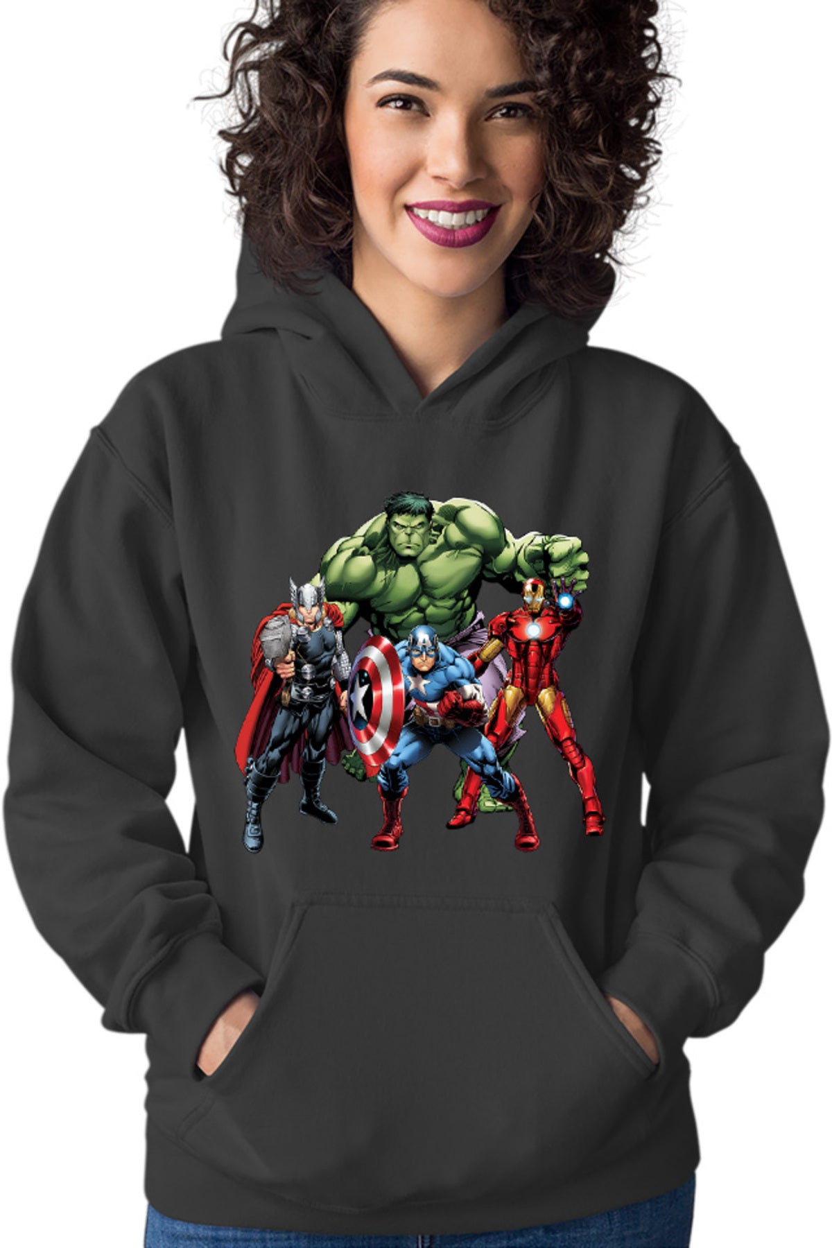 Hanorac dama Thor Hulk Ironman Captain America Cool Pose Animation