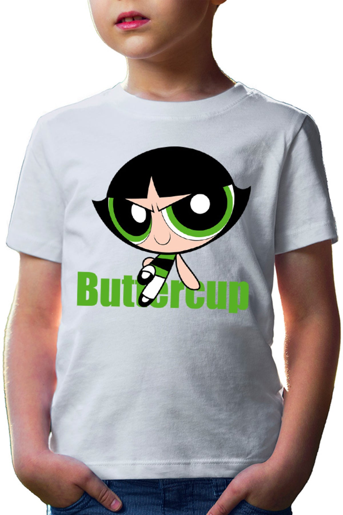 Tricou copii The Powerpuff Girls Buttercup Tomboy Strong