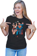 Tricou dama Wonder Woman Superman Lovers Superpowers American Heroes