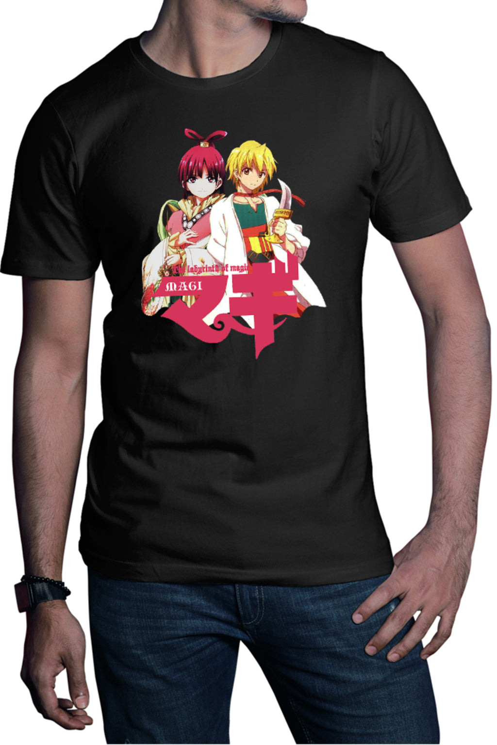 Tricou barbati Magi The Labyrinth of Magic Kougyoku Queen Alibaba Protect