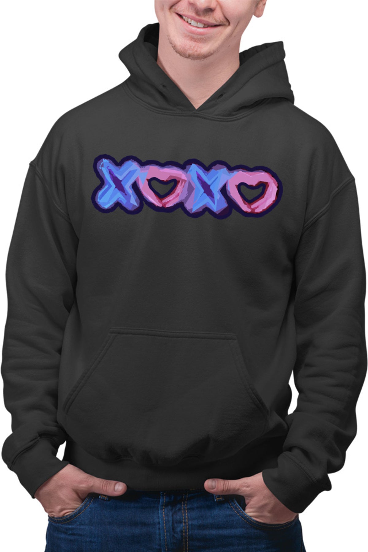 Hanorac barbati XOXO Logo Heart Abstract Minimalist Drama