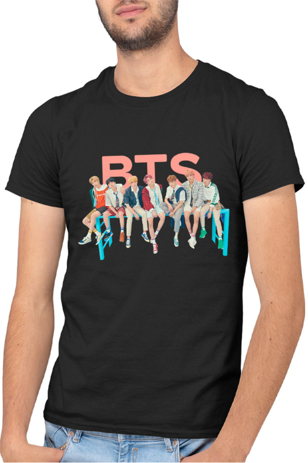 Tricou barbati BTS All Members DNA Era Debut World Wide