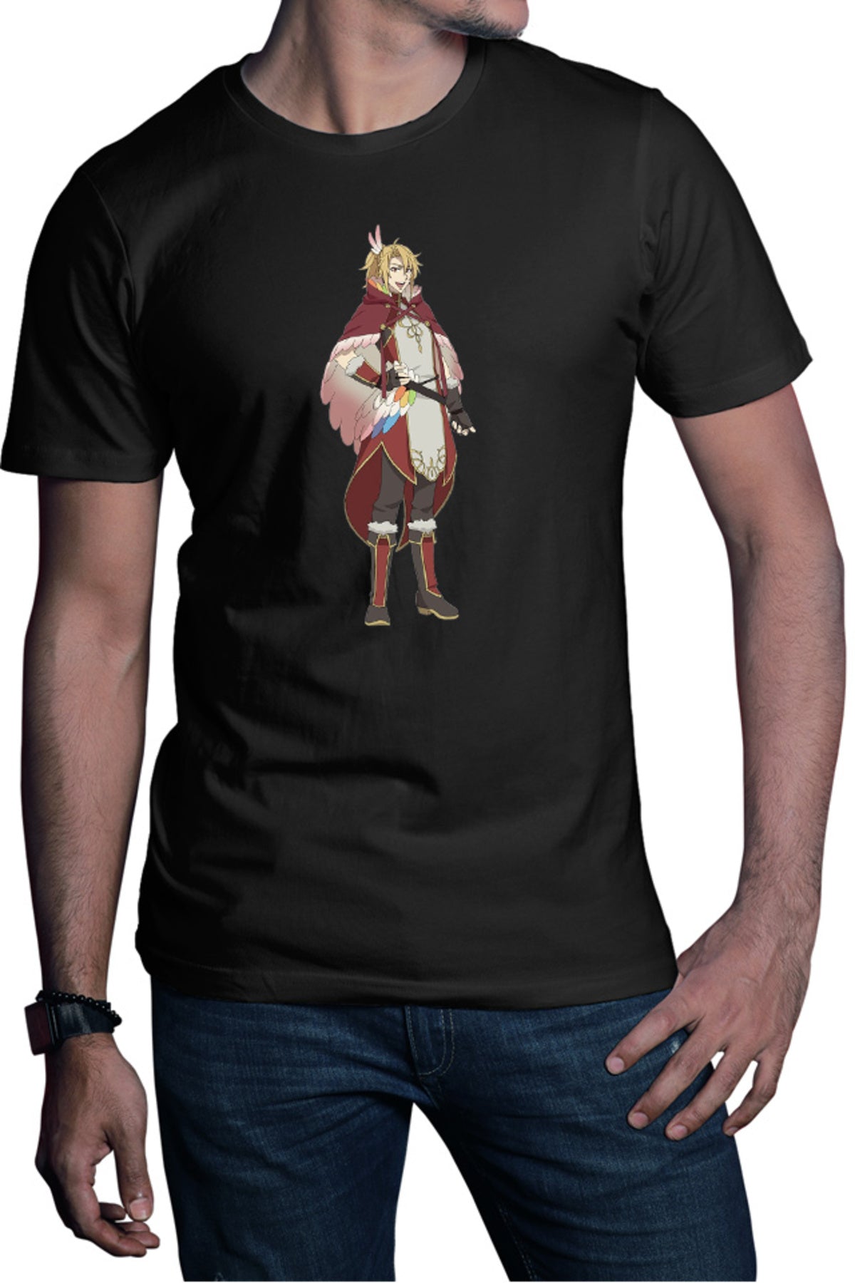Tricou barbati Rising of the Shield Hero Motoyasu Polearm Weapon Otaku Knight