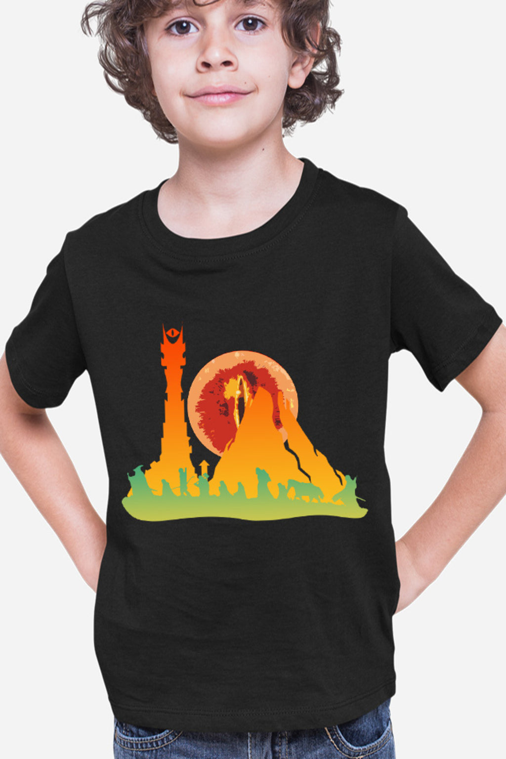Tricou copii Lord of the Rings Mountain Trip Save World Protect
