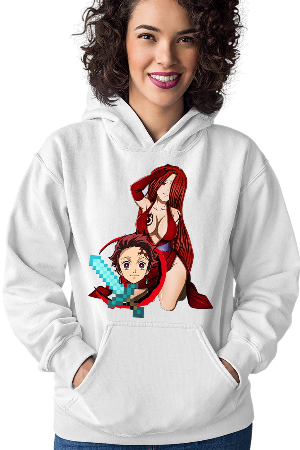 Hanorac dama Fairy Tail Demon Slayer Erza Tanjirou Minecraft