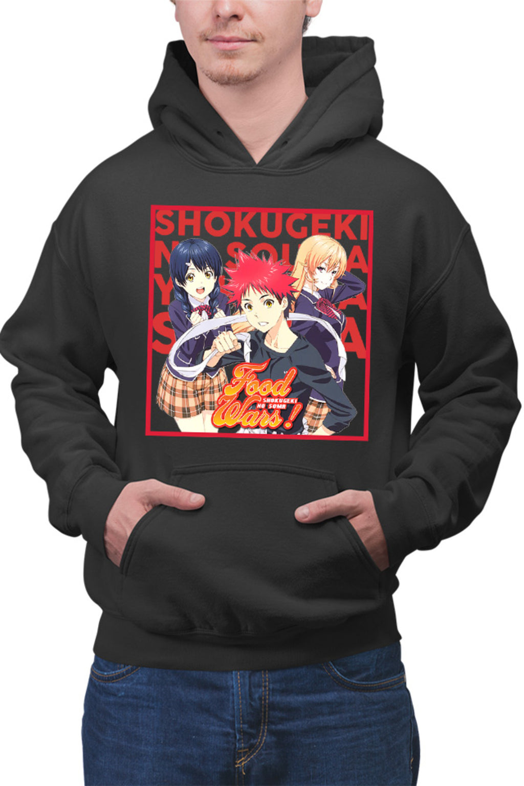 Hanorac barbati Food Wars Souma Megumi Erica Trio Anime Cook