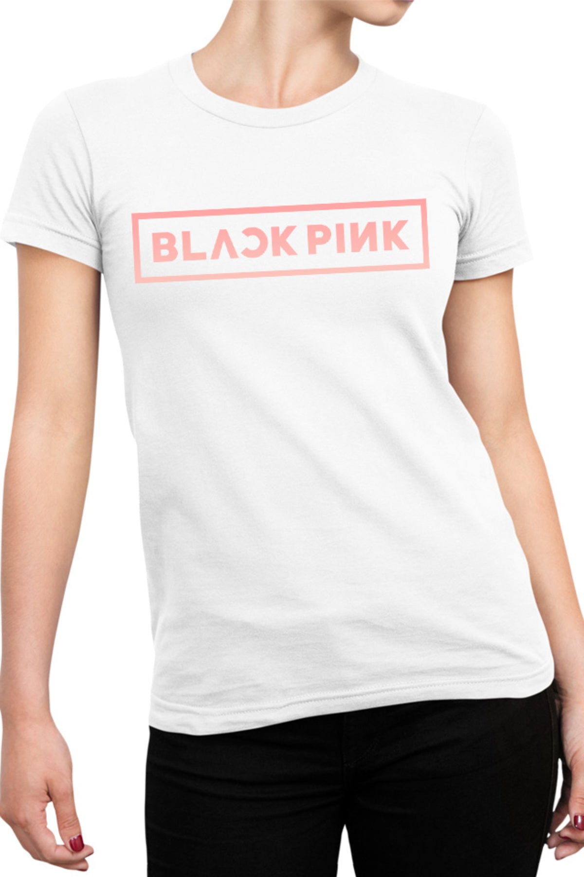 Tricou dama Blackpink In Your Area Logo Motto K-Pop