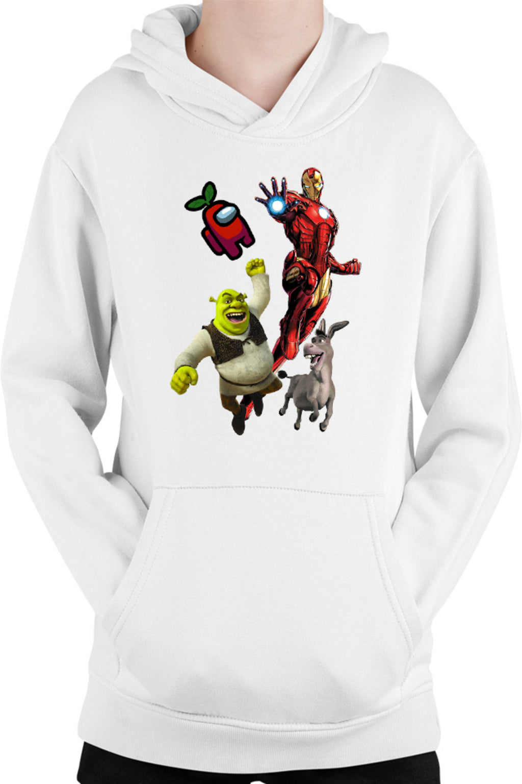 Hanorac copii Ironman Shrek Among Us Flying Space