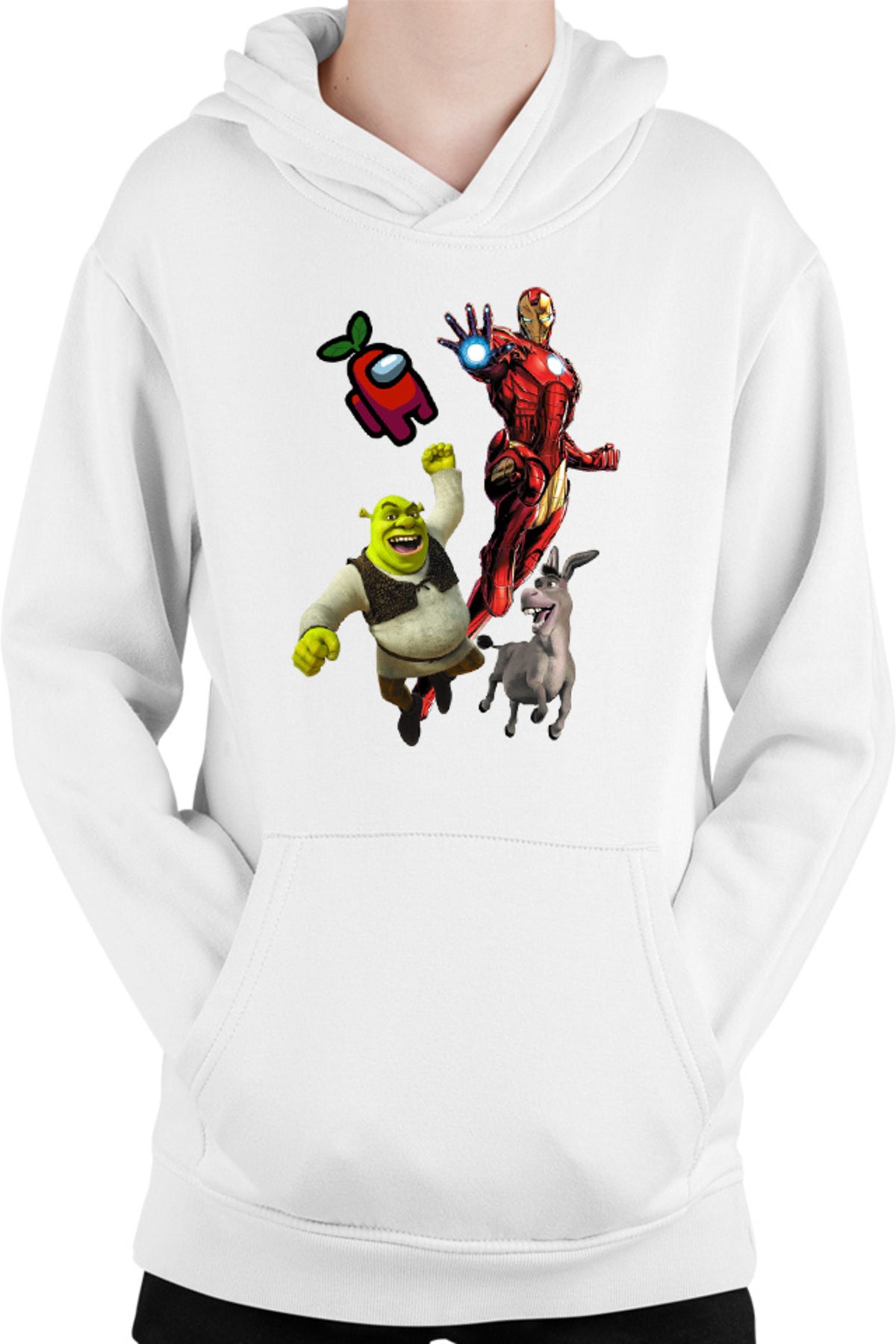 Hanorac copii Ironman Shrek Among Us Flying Space