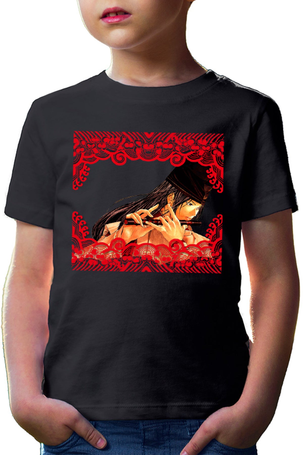 Tricou copii Hikaru no Go Fujiwara no Sai Traditional Japanese Flute