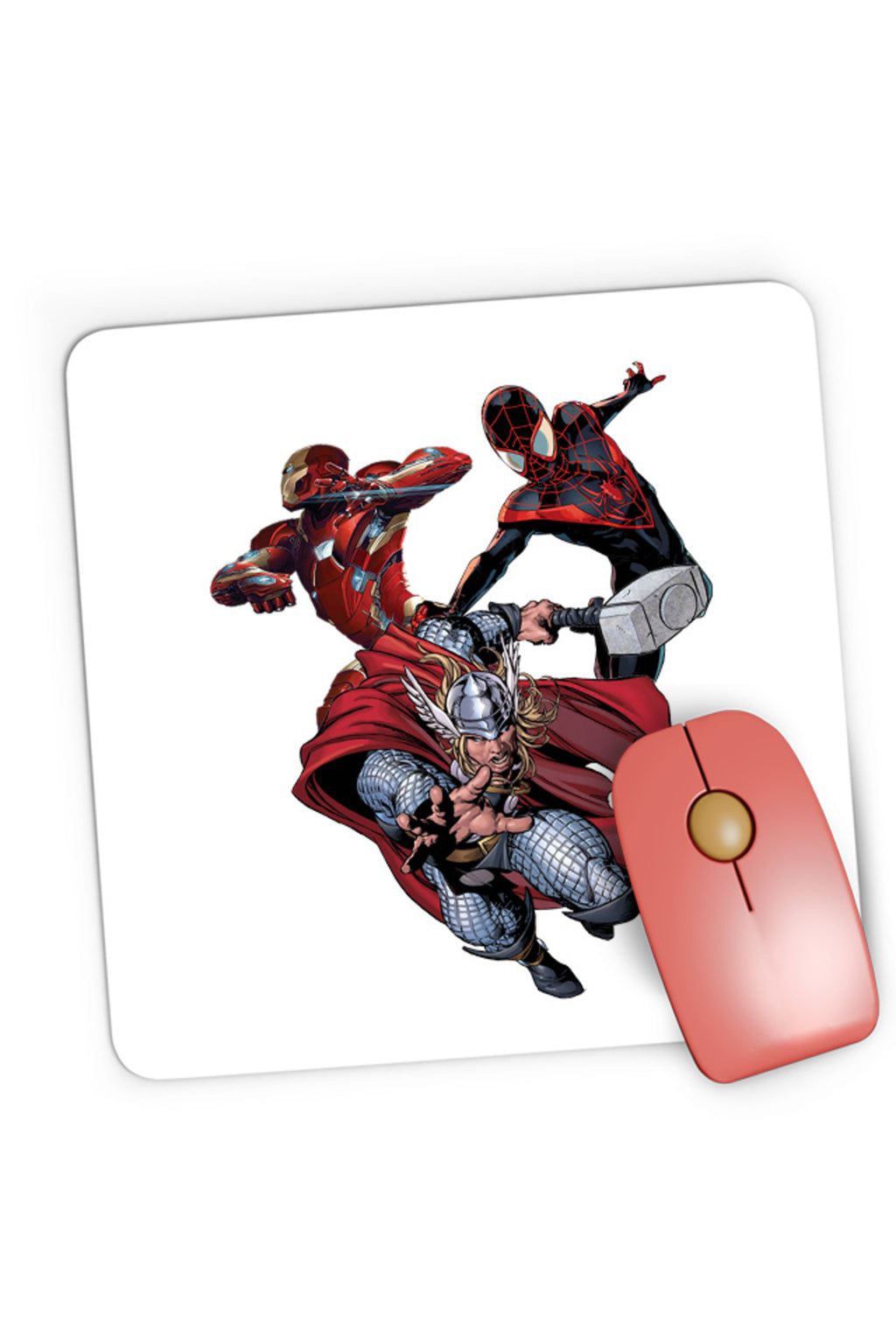 Mousepad Gaming Ironman Thor Spiderman Thunder God Cartoons, 21x19 cm