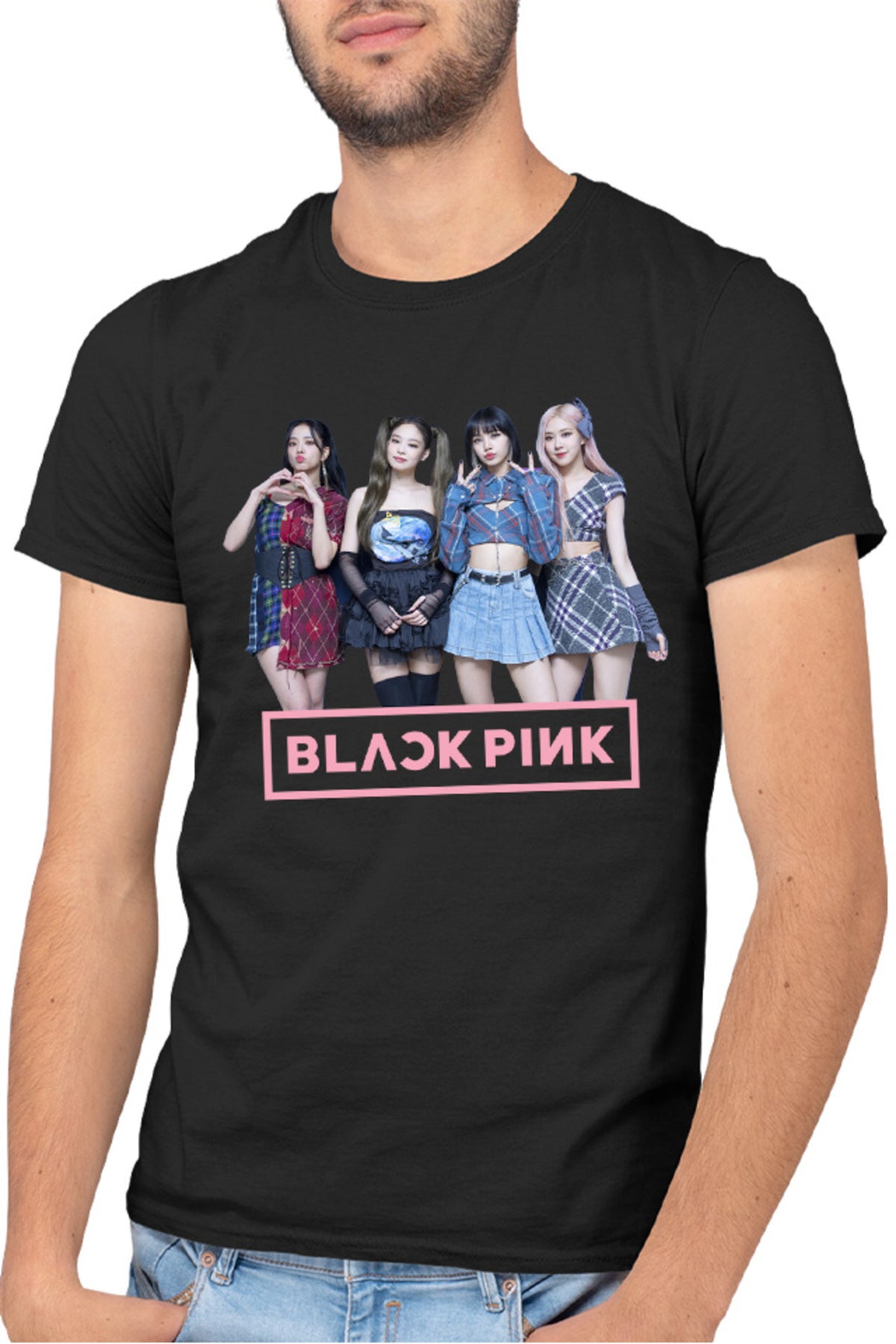 Tricou barbati Blackpink Group Idols MTV Cute Expo Fashion