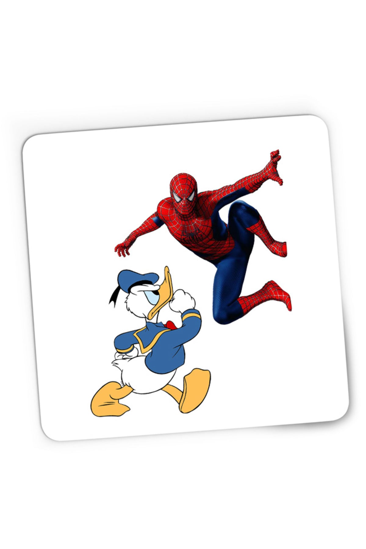 Mousepad Gaming Donald Duck Spiderman Web Marvel DC Disney Angry, 21x19 cm