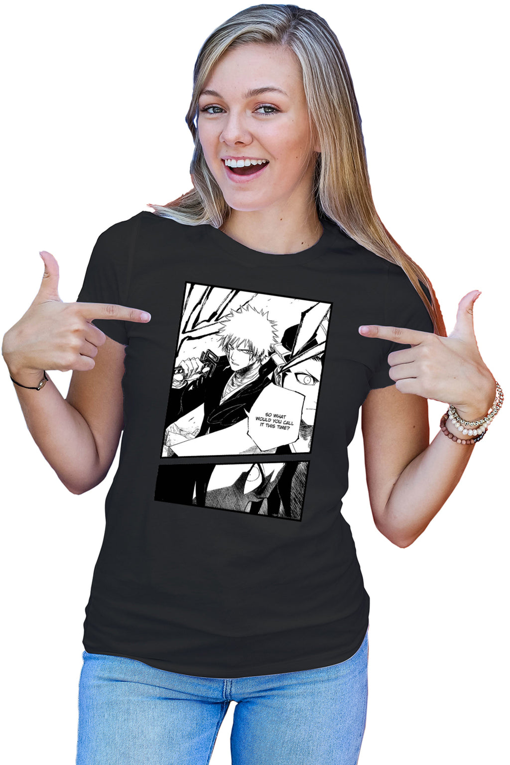 Tricou dama Bleach Manga Panel Scene Soul Reaper