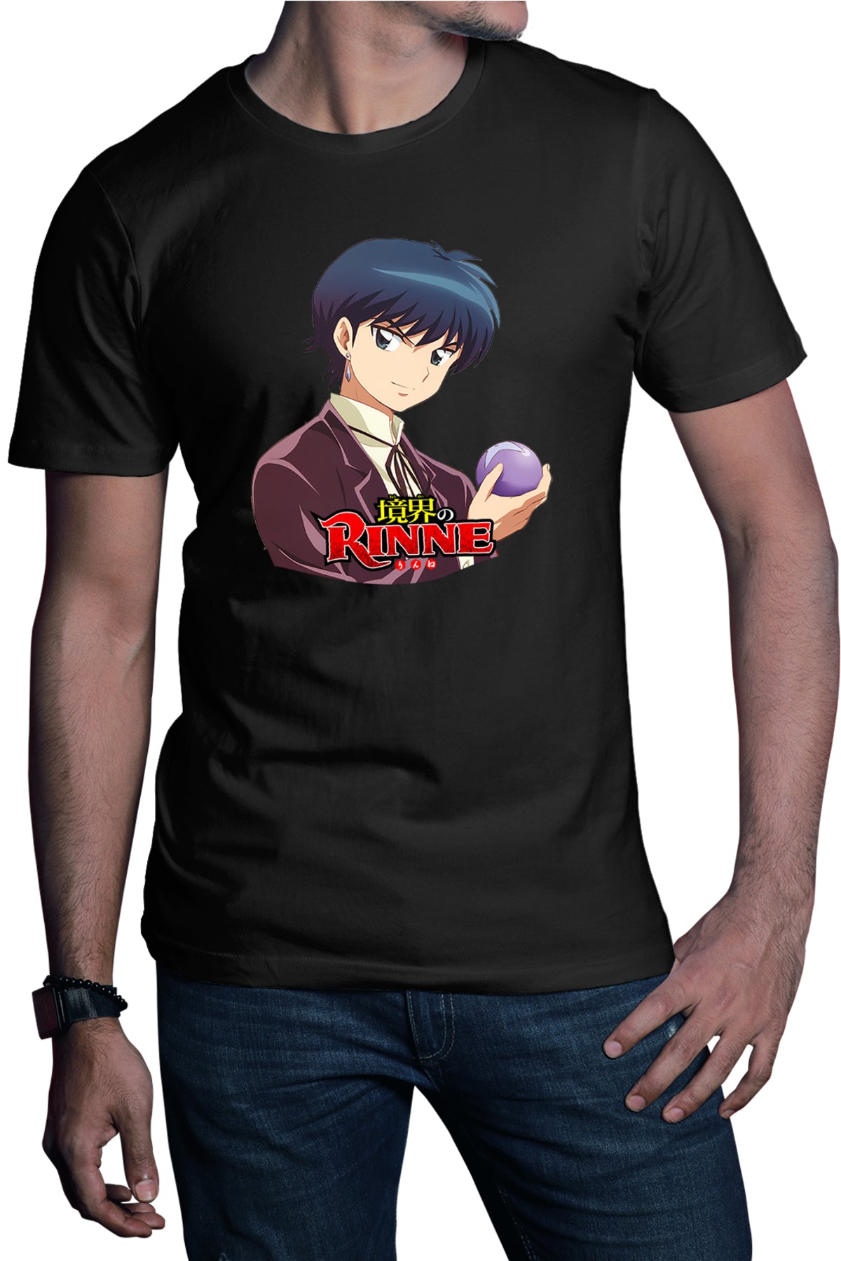 Tricou barbati Rin-ne Tsubasa Blue Globe Mamiya