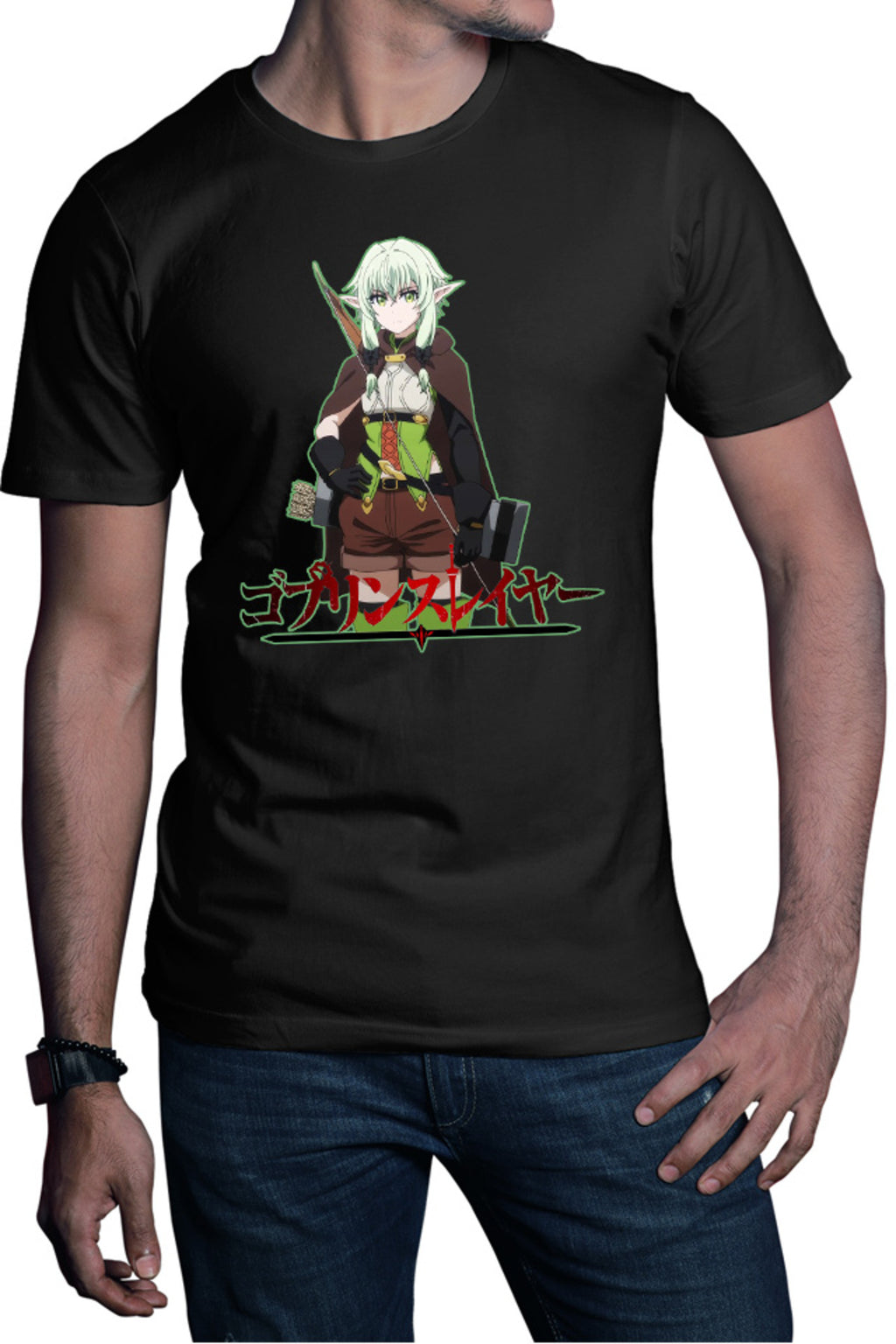 Tricou barbati Goblin Slayer Magical Elf Bow Archer Otaku Demon