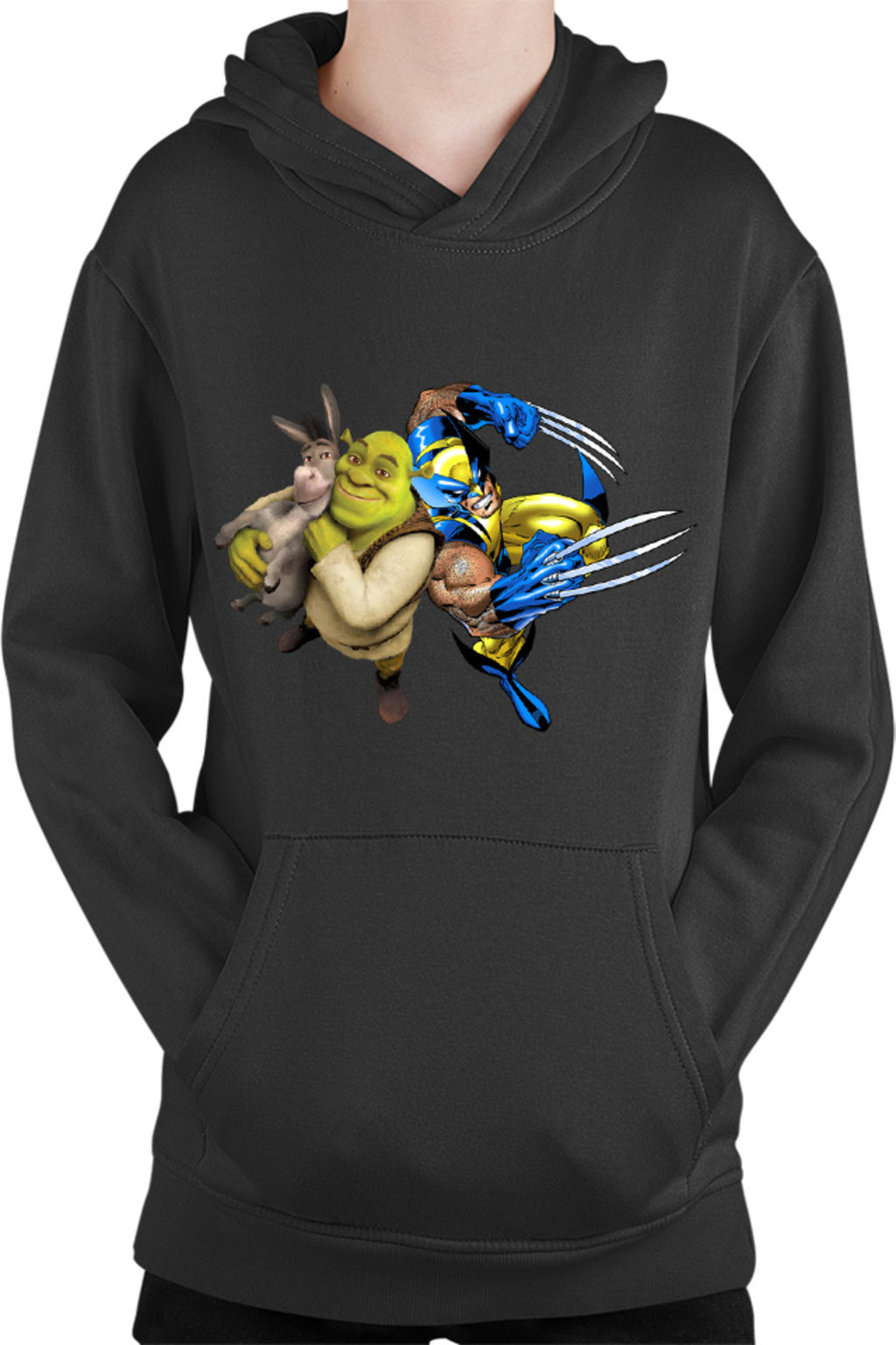 Hanorac copii Shrek Wolverine Donkey Marvel Comic Books