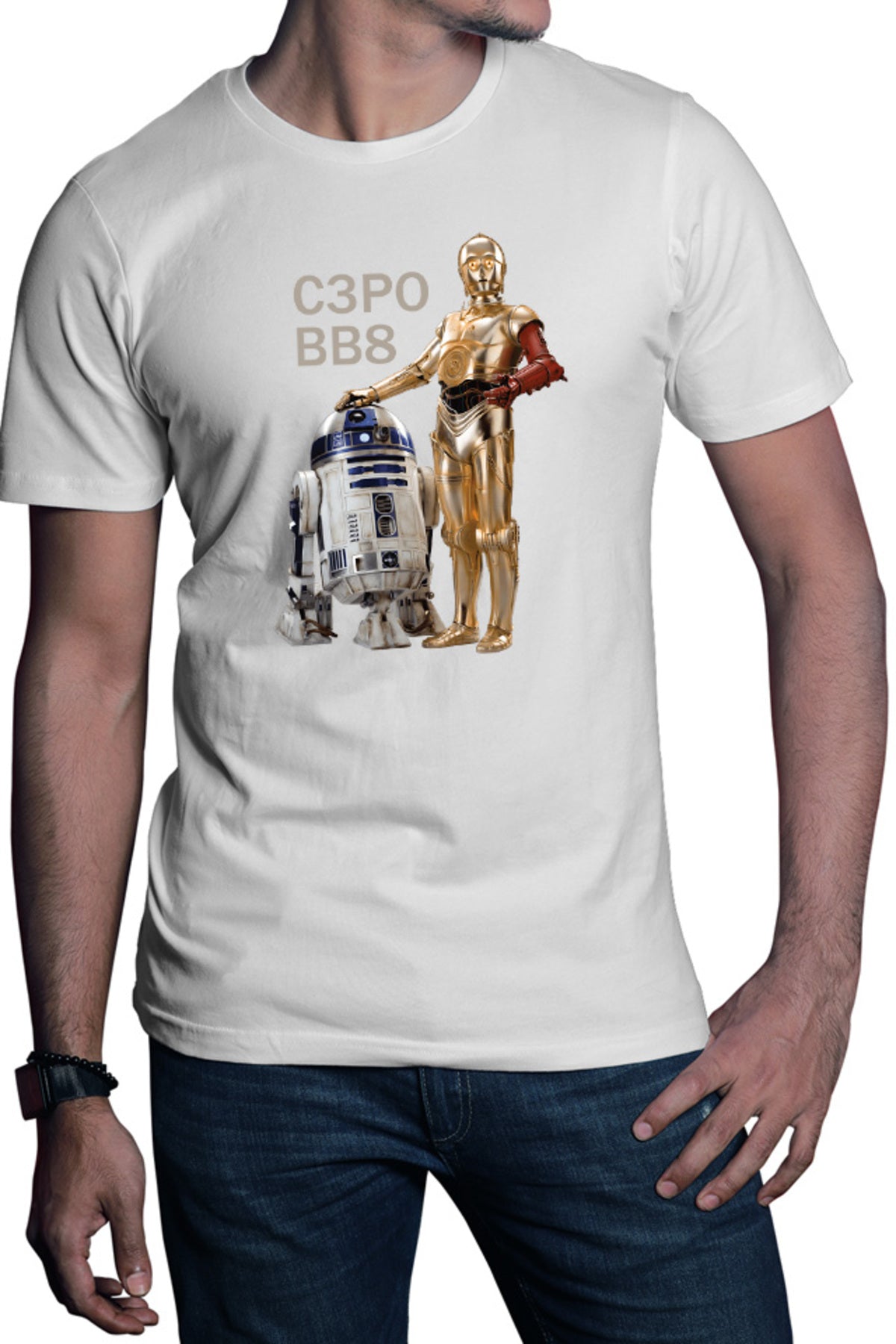 Tricou barbati Star Wars Robots BB8 S3PO Droid