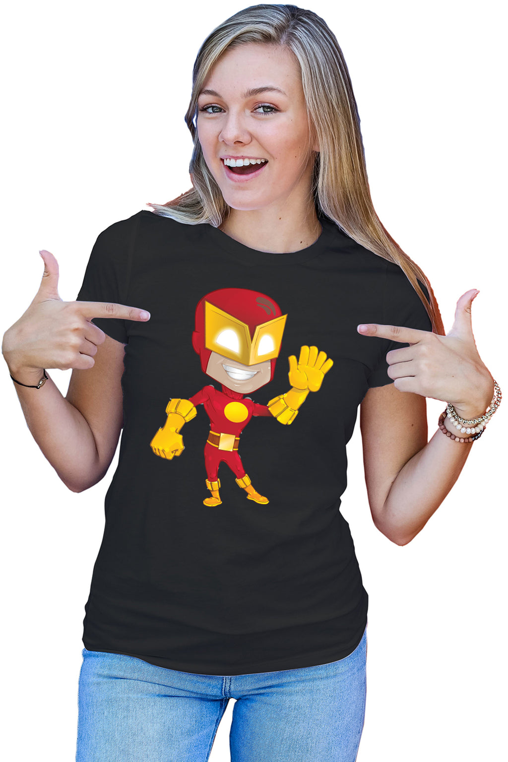 Tricou dama The Flash Superhero Cartoon Comics