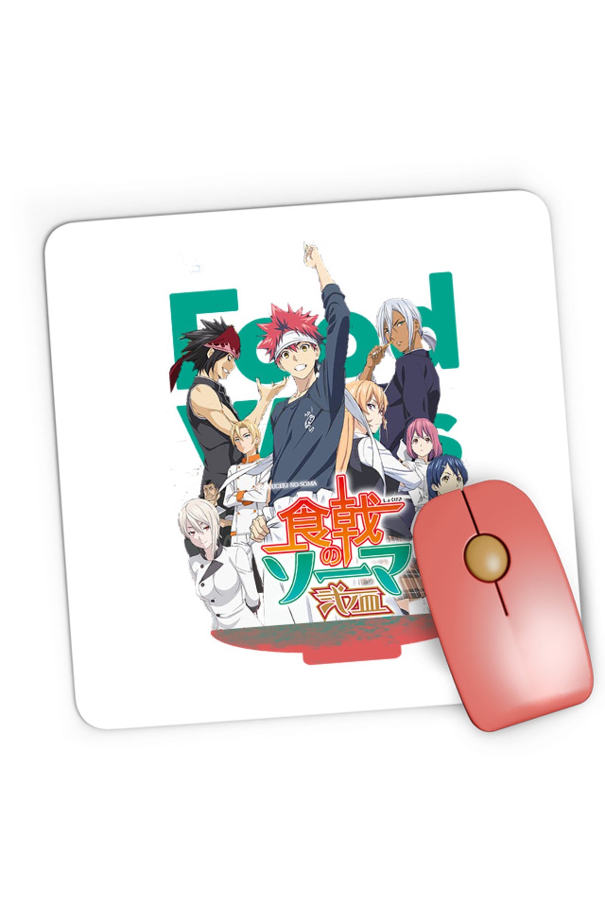 Mousepad Gaming Food Wars Group Photo Souma Megumi Alice Cookers Rivals, 21x19 cm
