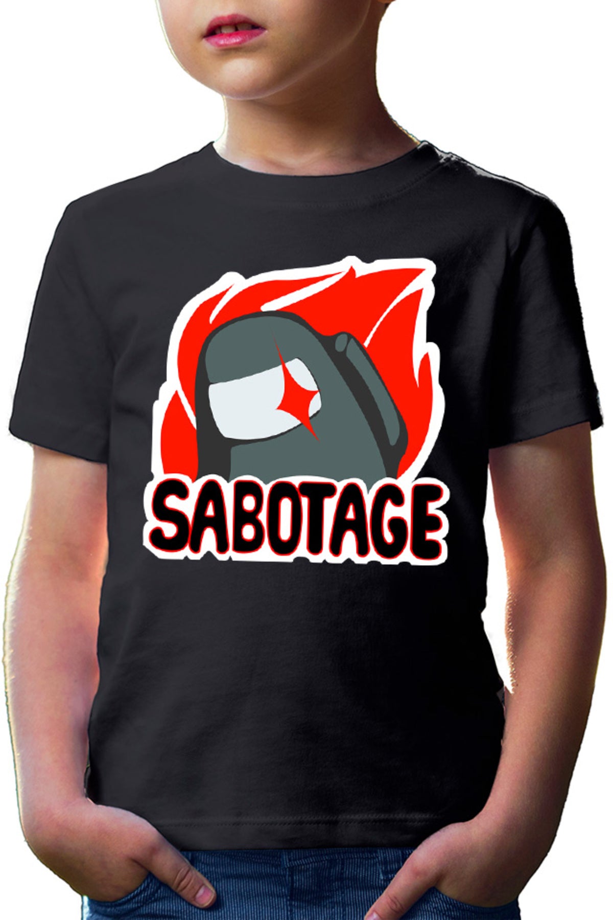 Tricou copii Among Us Sabotage Crew Space Station Task Vent